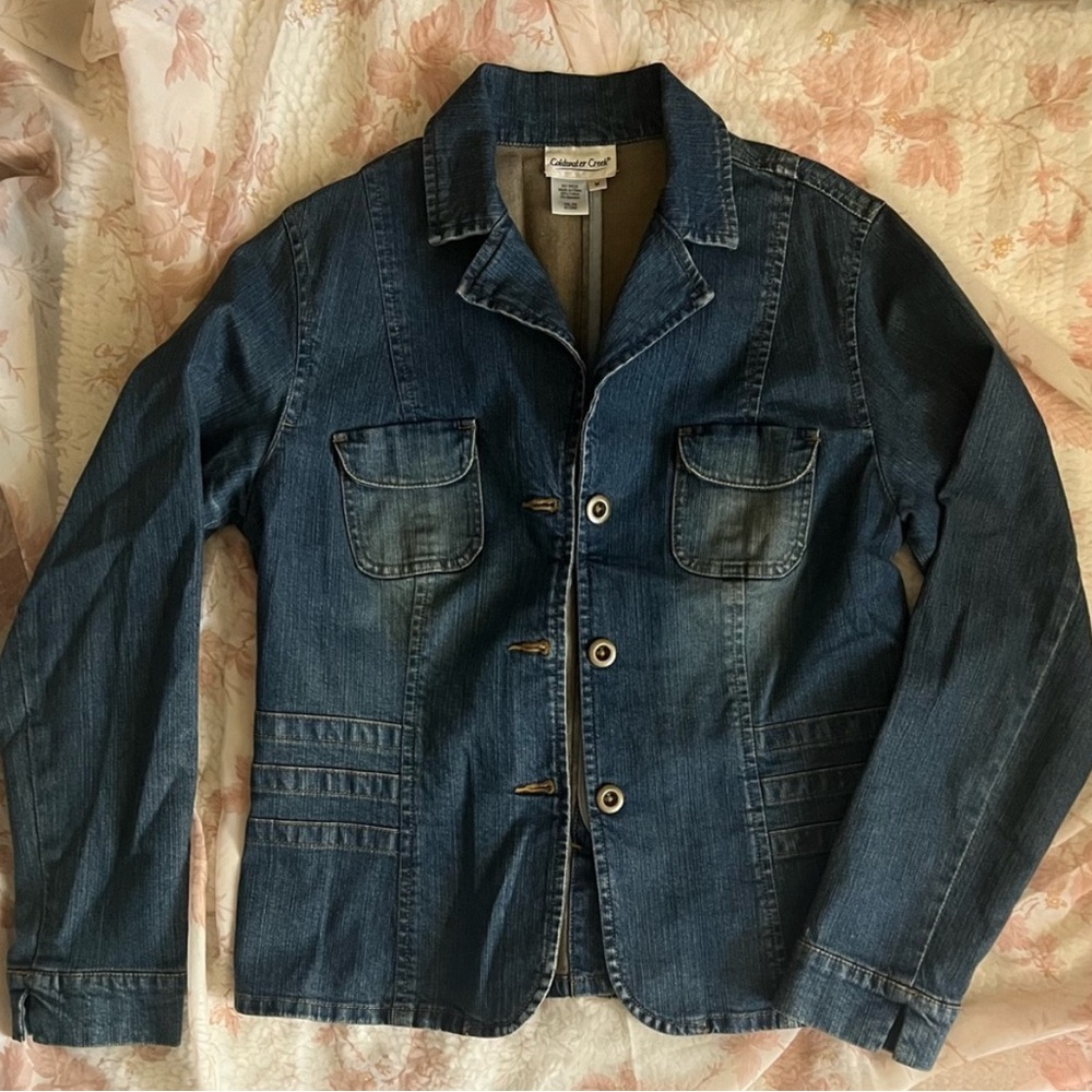Coldwater Creek Dark Blue Jean Jacket